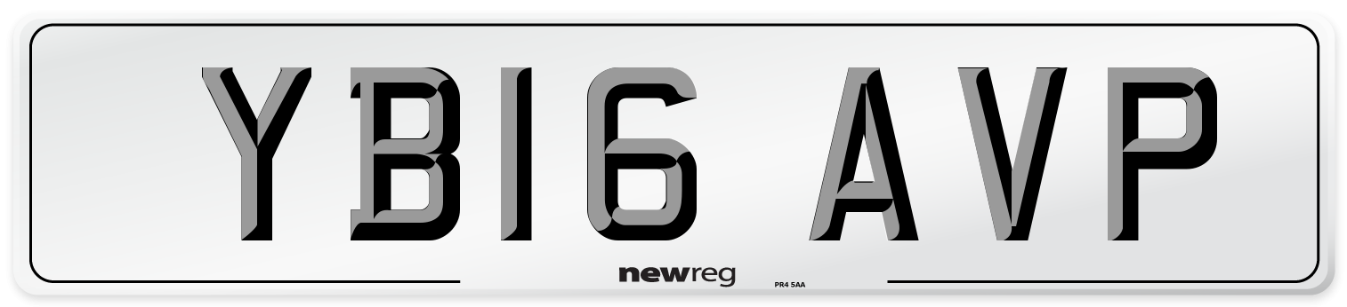 YB16 AVP Number Plate from New Reg